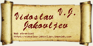 Vidoslav Jakovljev vizit kartica